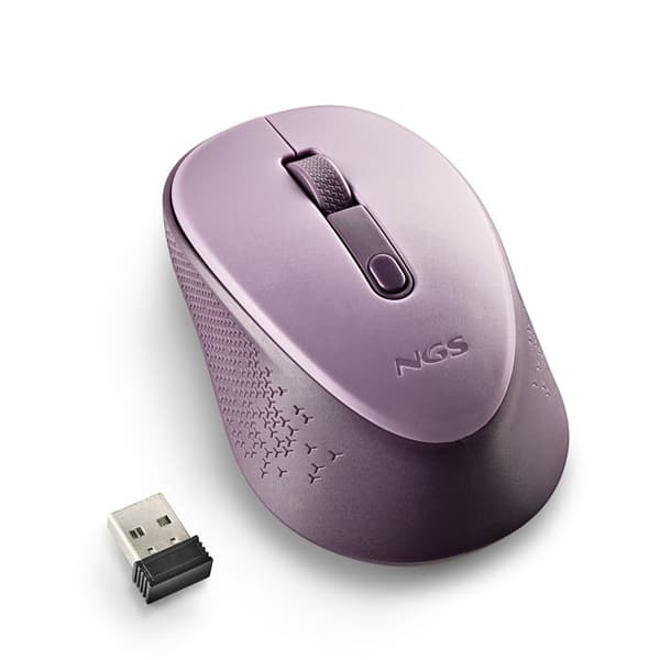 Trådlös optisk mus - NGS - DEW LILAC - 2,4 GHz - 800/1600 DPI - Ambidextri, tyst