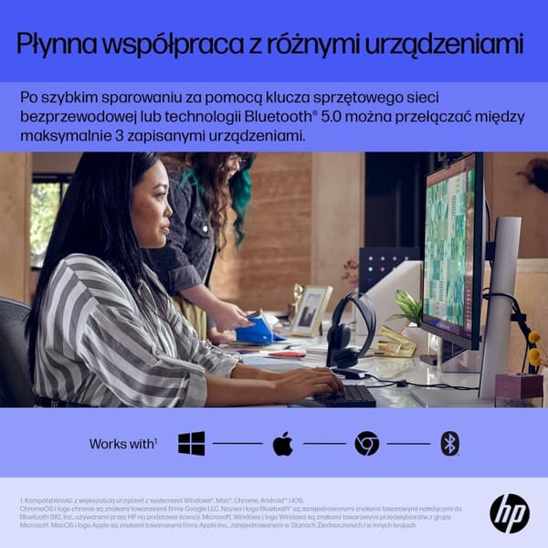 HP 715 uppladdningsbar mus för flera enheter