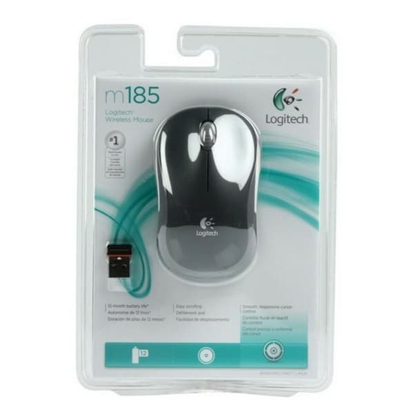 Optisk Mus Logitech M185 Svart