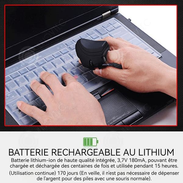 INN Mini Wireless Finger Mouse 2.4G Kompakt Bärbar 25g Lämplig för affärsresor och resor Ergonomisk Finger Ring Mus