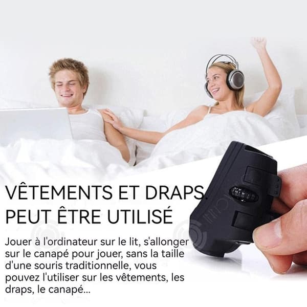 INN Mini Wireless Finger Mouse 2.4G Kompakt Bärbar 25g Lämplig för affärsresor och resor Ergonomisk Finger Ring Mus