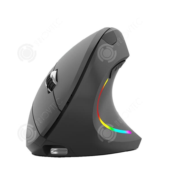 INN Mouse 2,4 GHz trådlös mus med bluetooth och 4 justerbara dpi-nivåer vertikal ergonomisk mus laddningsbar optisk mus