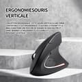 Miniatyrbild 3 av 4: INN Mouse 2,4 GHz trådlös mus med bluetooth och 3 justerbara dpi-nivåer vertikal ergonomisk mus laddningsbar optisk mus