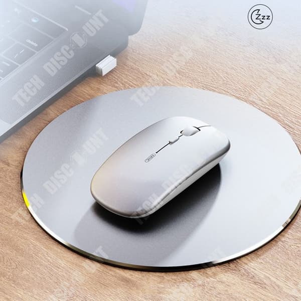 Trådlös mus 2.4G Bluetooth Dual Mode-mus Tyst ljusavgivande Uppladdningsbar trådlös mus Laptop Kontorsspelmus