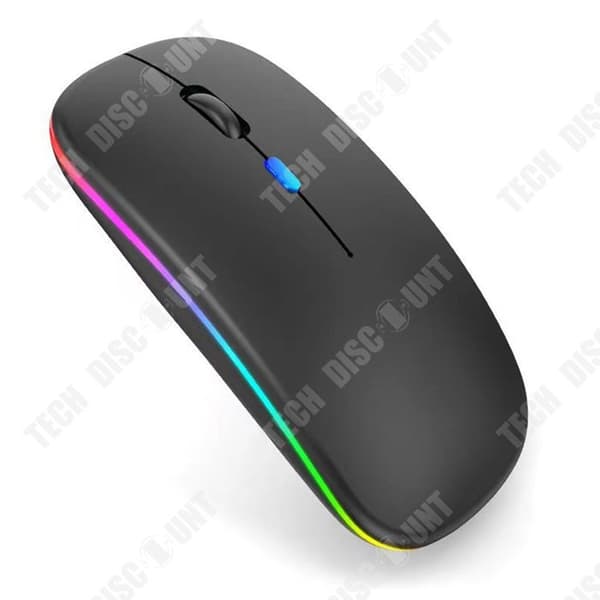 TD® Trådlös Bluetooth-mus 2.4G Bluetooth Dual Mode Uppladdningsbar Mus Silent Light Dator Laptop Kontorsspelmus