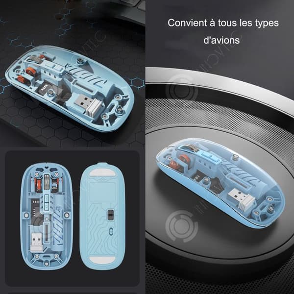 INN trådlös mus 800-1200-1600 dpi stöder bluetooth-läge för alla datorer med usb-portar bluetooth mus/2