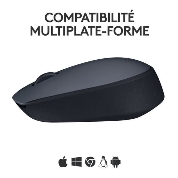 Mus - Trådlös - Logitech - M170 - Ambidextrous - Grå