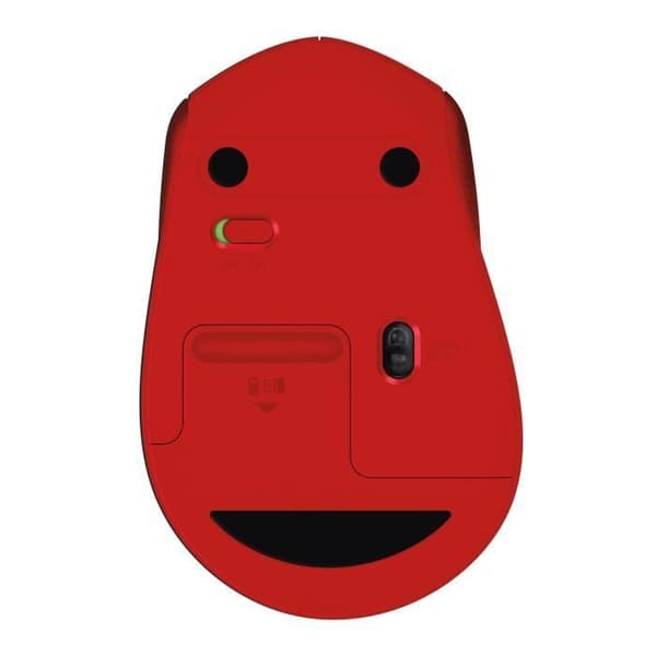 LOGITECH M330 Silent Plus Silent Mouse - Trådlös - Röd