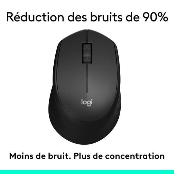 Mus - Trådlös - Logitech - M330 SILENT PLUS - Tyst - Svart