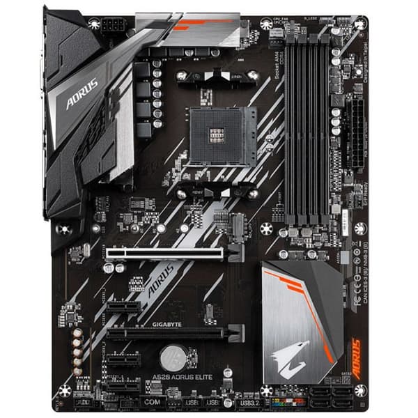 Moderkort - Gigabyte - A520 Aorus Elite - Socket AM4 - Trådad - Svart