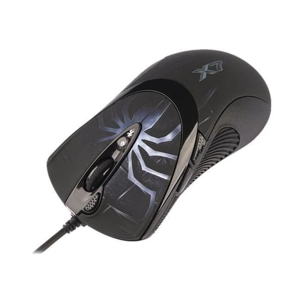 A4Tech EVO XGame Laser Oscar X747 Blue Fire USB trådbunden 7-knapps lasermus Svart