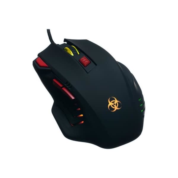Anslut IT BIOHAZARD 7-knapps USB-kabellad lasermus