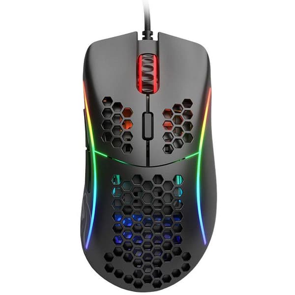 Gamingmus - Glorious - Modell D - Trådad - 12000 dpi - 6 knappar - Matt svart Svart