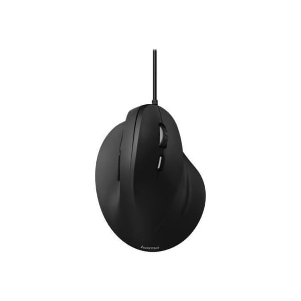 HAMA vertikal ergonomisk mus - 6 knappar - trådbunden - svart