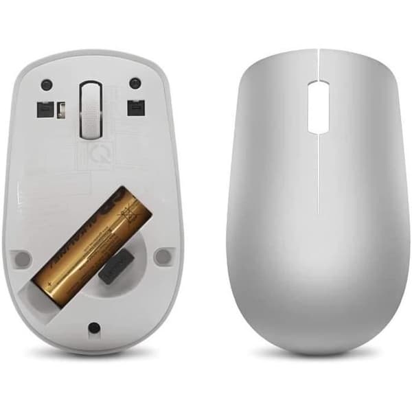 LENOVO - USB trådlös mus 530 - 1200 DPI - Ambidextrous - AA-batteri - 65g - Platinagrå