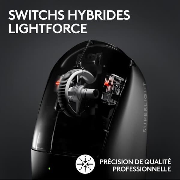 Spelmus - Logitech - G PRO X SLT 2 LS - Vit - Fjädermekanism - Trådbunden