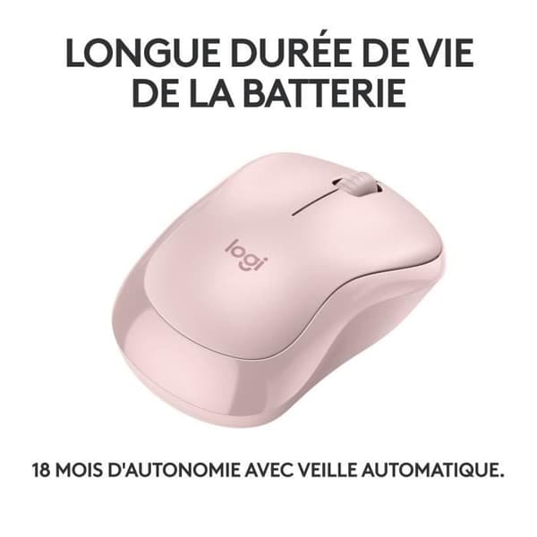 Mus - Trådlös - Logitech - M240 TYST - Rosa