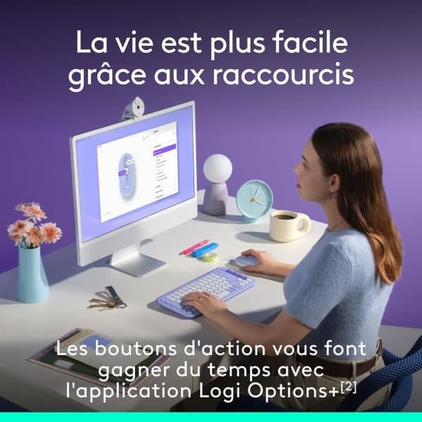 Mus - Trådlös - Logitech - Pop Mouse - Lila