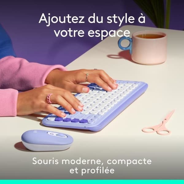 Mus - Trådlös - Logitech - Pop Mouse - Lila