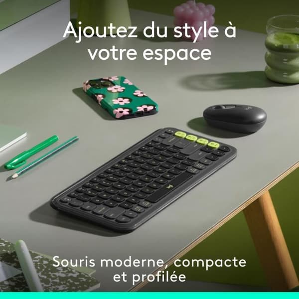 Mus - Trådlös - Logitech - Pop Mouse - Grafit
