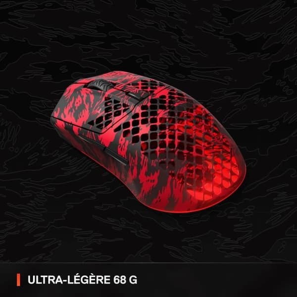 Souris Gaming - STEELSERIES - Aerox 3 Wireless - FaZe Clan Edition - 18K DPI - Ultralätt - RGB PrismSync