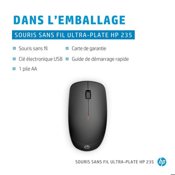 HP 235 Slim Trådlös Mus Nej
