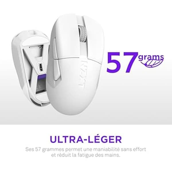 Trådlös Spelmus - NZXT - Lift Elite - Ultralätt 57 g - 26 000 DPI - 4K/8K Uppdateringsfrekvens