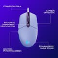 Miniatyrbild 6 av 6: Spelmus - Trådbunden - LOGITECH G - G203 - LIGHTSYNC - RGB - USB - Lilac