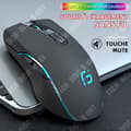 Miniatyrbild 3 av 4: TD Wireless Mouse 2.4G optisk mus med 7 färger bakgrundsbelyst Bluetooth och 6 knappar 2400dpi uppladdningsbar trådlös mus