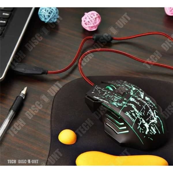 TD® USB trådbunden optisk mus Vertikal Ergonomisk Logitech Gaming PC Laptop Högupplöst spårning Svart Färg