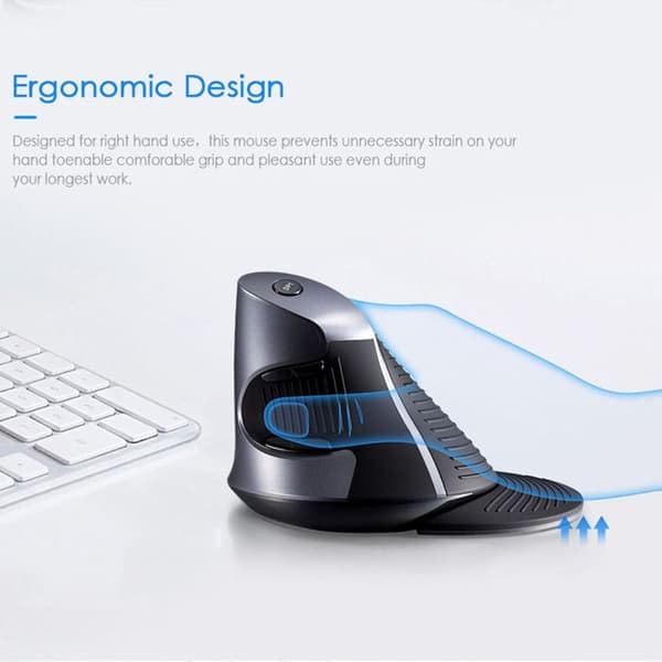 TD® Ergonomic Wireless Vertical Mouse M618 / Mus för PC-dator / Multifunktionell / Svart / Prestanda och trend