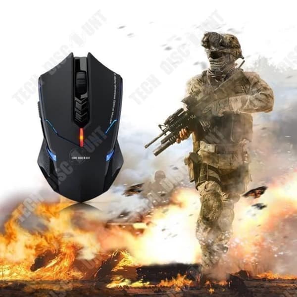 TD® Wireless Mute Gaming Mouse - Silent Mouse Bärbar mus med bakgrundsbelysning - Computing