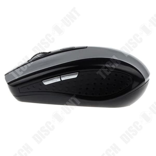 TD® Portable Gamer trådlös mus / 2,4 G optisk trådlös mus för bärbar dator Gamer / Prestanda / Grå