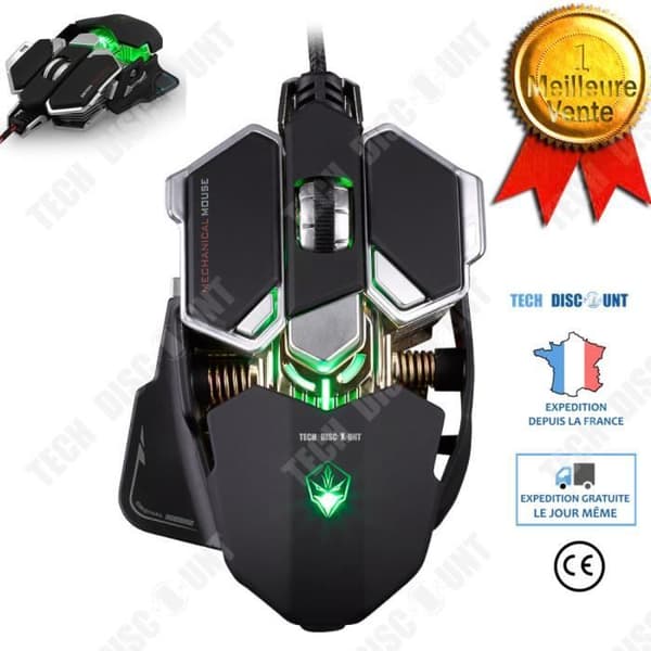 TD® Ergonomisk vertikal usb trådbunden optisk mus logitech gaming PC laptop högupplöst trådspårning svart grön