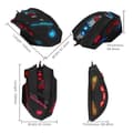 Miniatyrbild 4 av 4: Gamingmus - T90 - Kabelansluten - 6 justerbara DPI - 8 knappar - 6 LED-färgalternativ