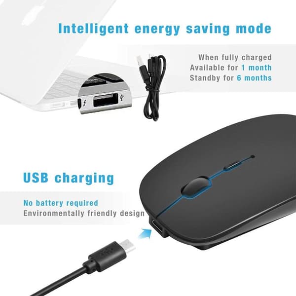TD® Blu-ray trådlös mus för alla bärbara datorer 2.4G / Black Performance trådlös mus / Bärbar Lätt förfinad