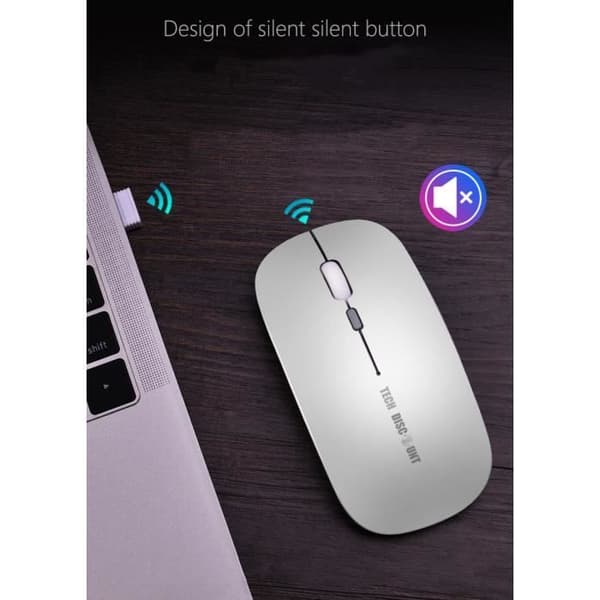 TD® Universal trådlös mus tyst knapp Plug and Play