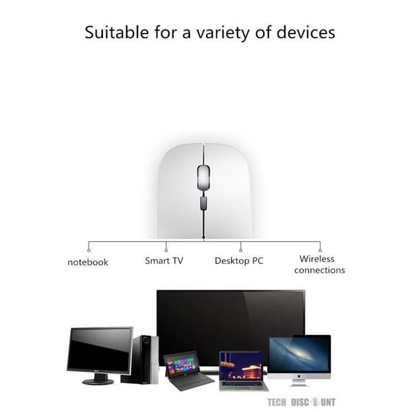 TD® Universal trådlös mus tyst knapp Plug and Play