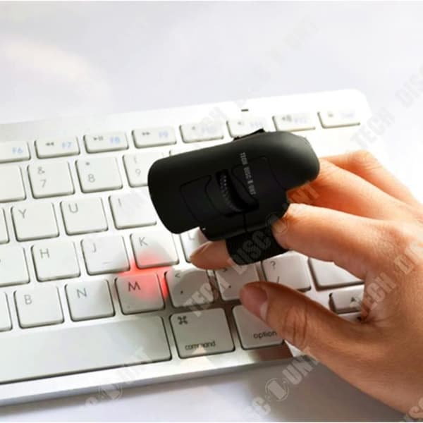 Trådlös mus ergonomisk ring wifi optisk tyst smart finger usb vertikal PC högupplöst svart universell