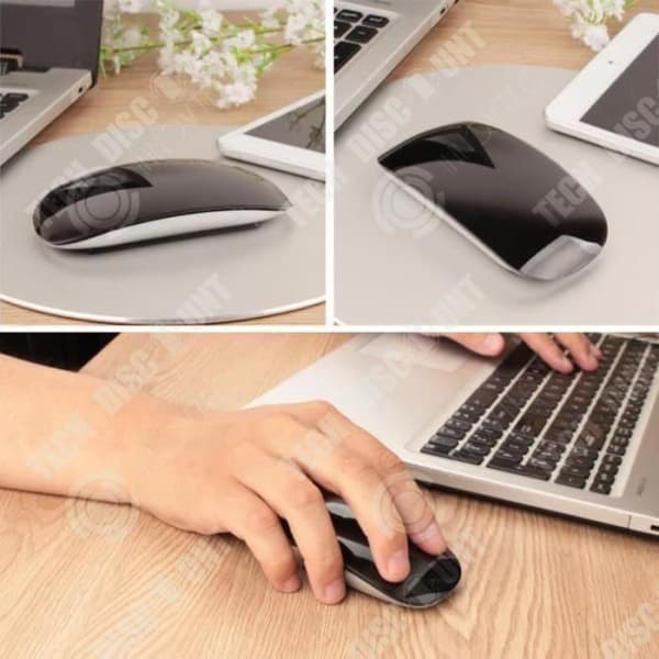 TD® Laptop Bluetooth-mus ultratunn pekskärm tyst mus batteriversion vit Låg vikt