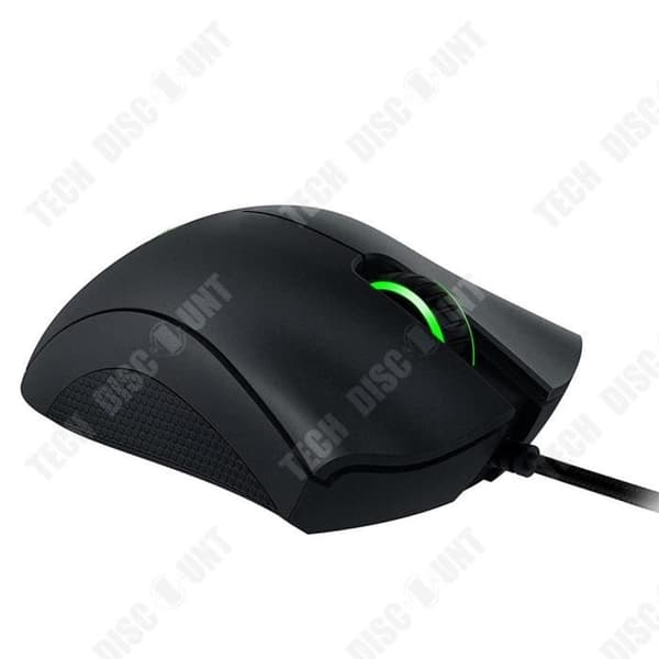 TD® Green Light Black Wheel Gaming Mouse Eat Chicken Competitive Elite Mouse Wired Desktop USB Gaming Mouse