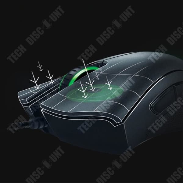 TD® Green Light Black Wheel Gaming Mouse Eat Chicken Competitive Elite Mouse Wired Desktop USB Gaming Mouse