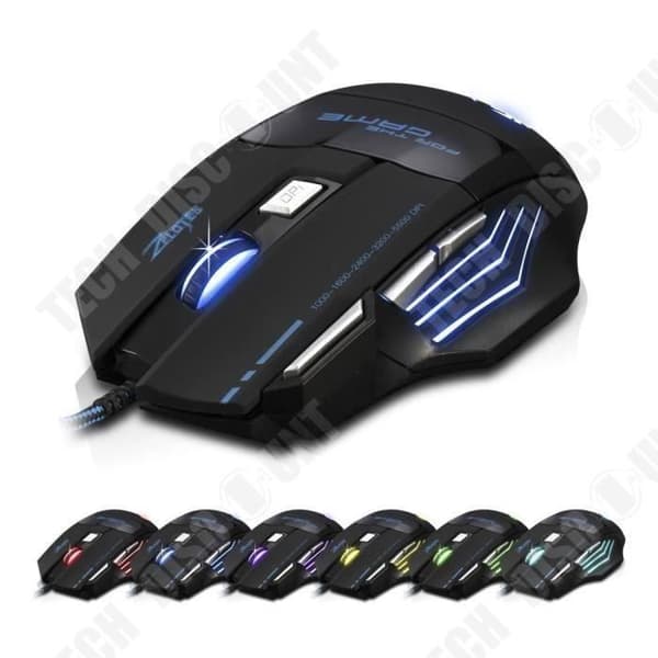TD® trådlös spelmus Justerbar Anpassningsbar trådbunden optisk avkänningsutseende Gaming RGB-ljus Utmärkt kvalitet fungerar