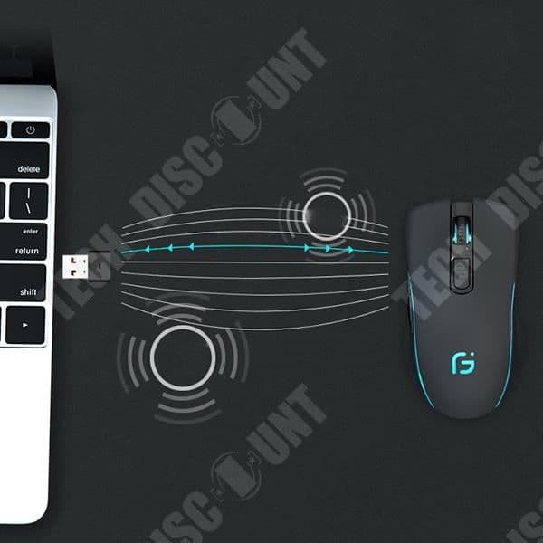 TD® trådlös fotoelektrisk Bluetooth-mus Laddning Bärbar Dual Mode Silent Mute Gaming Desk