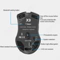 Miniatyrbild 2 av 4: TD® trådlös fotoelektrisk Bluetooth-mus Laddning Bärbar Dual Mode Silent Mute Gaming Desk