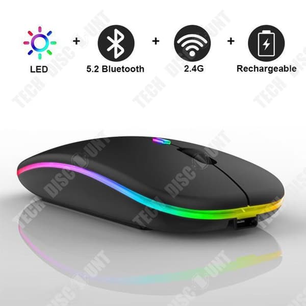 TD® Bluetooth Mouse Brilliant Wireless Mouse USB trådlöst gränssnittsmus Uppladdningsbar trådlös mus Mute Wireless Mouse