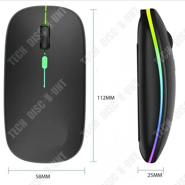 TD® Bluetooth Mouse Brilliant Wireless Mouse USB trådlöst gränssnittsmus Uppladdningsbar trådlös mus Mute Wireless Mouse