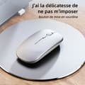 Miniatyrbild 4 av 4: TD Wireless Mouse 2.4G Bluetooth 5.0 4.0 Tre lägen Elektrisk skärm Slå på ljudet Uppladdningsbar mus Kontorsmus för spel