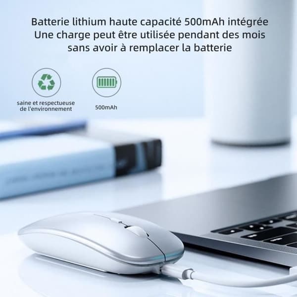 TD Wireless Mouse 2.4G Bluetooth 5.0 4.0 Tre lägen Elektrisk skärm Slå på ljudet Uppladdningsbar mus Kontorsmus för spel
