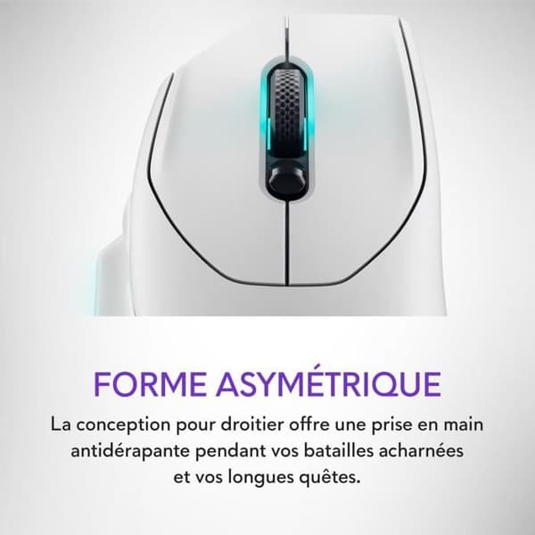 Spelmus - ALIENWARE - AW620M - 26000 DPI - 7 Programmerbara Knappar - 140h Autonomi